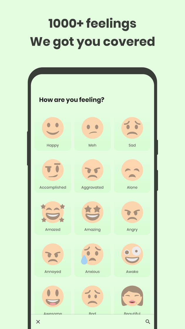 1000+ feelings to choose from
