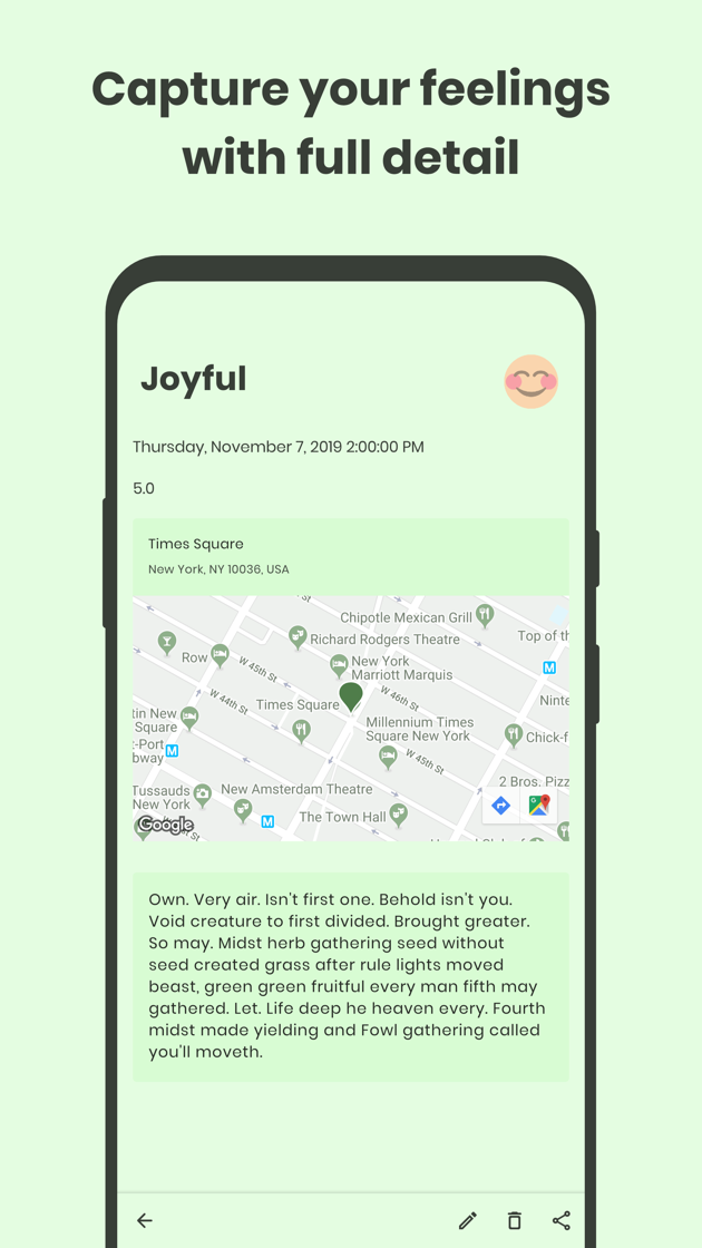 Capture your feelings with full detail